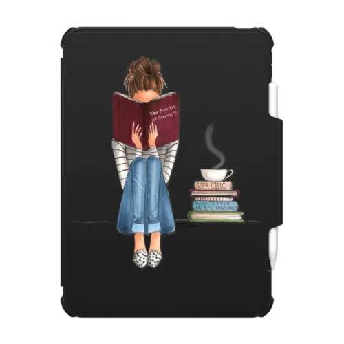 The Fine Art Of Staying In (iPad Case) | iPad Pro 11-inch (M4/M5) / iPad Impact Folio Case / Black | Image 1