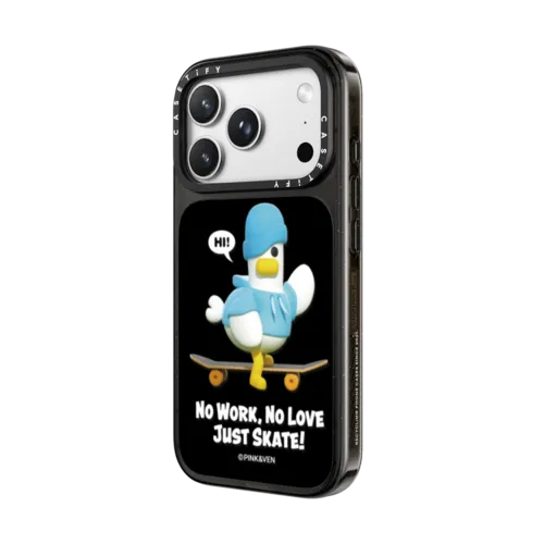 HIPPY SKATEBOARD | iPhone 18 Pro Max / Impact Case MagSafe Compatible - Glossy / Glossy Black | Image 2