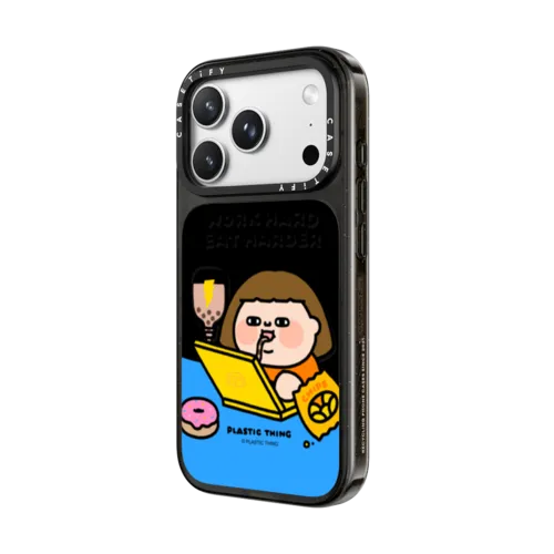 Work Hard Eat Harder | iPhone 18 Pro Max / Impact Case MagSafe Compatible - Glossy / Glossy Black | Image 2