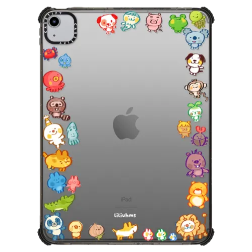 Goofy Animals | iPad Air (4th/5th gen) / iPad Impact Case / Black | Image 1