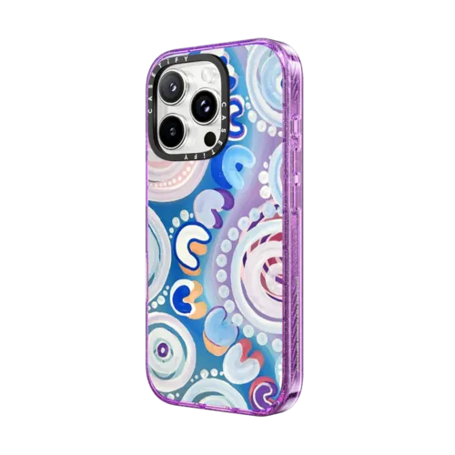 Yakeen 'Dream' by Merindah-Gunya | iPhone 16 Pro Max / Impact Case MagSafe Compatible / Glitter Purple | Image 2