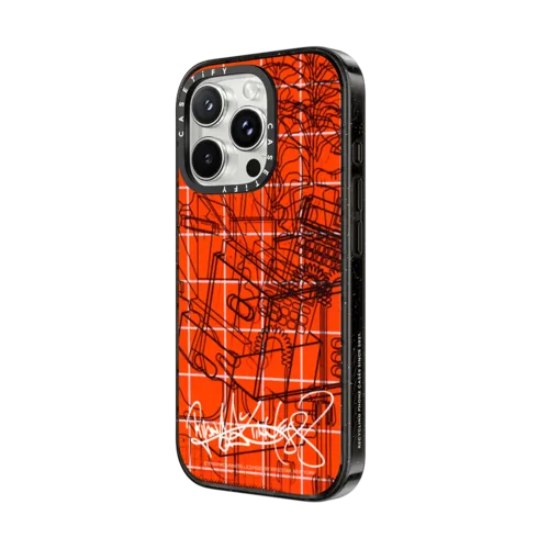 RM Orange Grid | iPhone 16 Pro Max / Impact Case / Black | Image 2