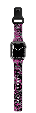 RM Pink Flowers | Apple Watch Series 7-9 (45mm) / Impact Band / Black | Image 1