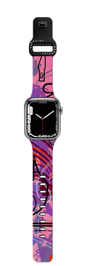 RM Pink Pattern | Apple Watch Series 7-9 (45mm) / Impact Band / Black | Image 1