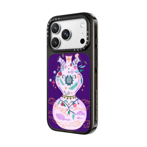 Purple gourd Case  | iPhone 18 Pro Max / Impact Case MagSafe Compatible - Glossy / Glossy Black | Image 2