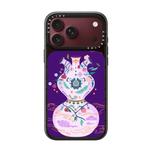 Purple gourd Case  | iPhone 18 Pro Max / Impact Case MagSafe Compatible - Glossy / Glossy Black | Image 1