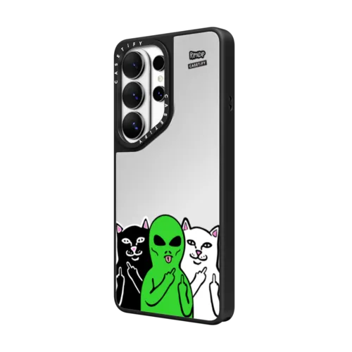 Whole Gang Case | Galaxy S26 Ultra / Mirror Magnetic Case / Silver on Black | Image 2
