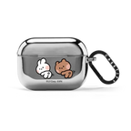 conini and bnini Sticker AirPods Case | AirPods Pro 2 / Earbuds Mirror Case / Silver | Image 1
