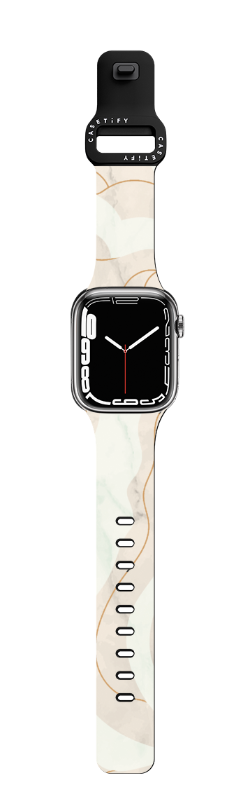 white Watchband | Apple Watch Series 7-9 (45mm) / Impact Band / Black | Image 1