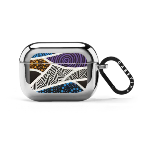 "Changing Tides" | AirPods Pro 2 / Earbuds Mirror Case / Silver | Image 1