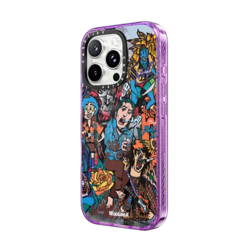 WLX Comics-Mens | iPhone 16 Pro Max / Impact Case MagSafe Compatible / Glitter Purple | Image 2