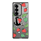 Strawberry and Mo | Galaxy Z Fold6 / Impact Case / Black | Image 1