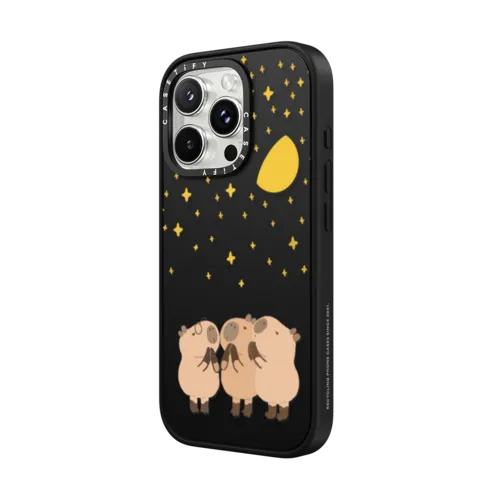 Wishing Capybara | iPhone 16 Pro Max / Impact Case MagSafe Compatible / Matte Black | Image 2