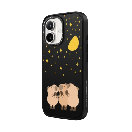 Wishing Capybara | iPhone 16 / Impact Case MagSafe Compatible / Matte Black | Image 2