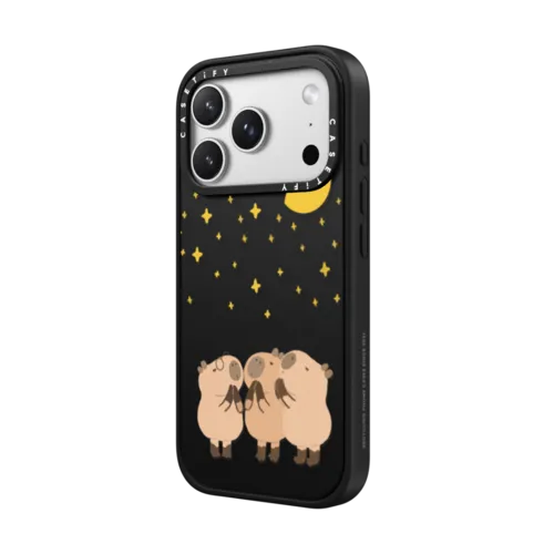 Wishing Capybara | iPhone 17 Pro Max / Impact Case MagSafe Compatible / Matte Black | Image 2