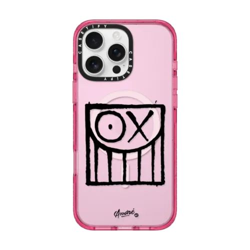 Square Mr. A - Black Logo | iPhone 16 Pro Max / Impact Case MagSafe Compatible / Pink Fizz | Image 1