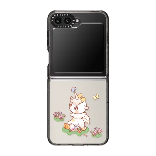 baby unicorn | Galaxy Z Flip5 / Impact Case / Black | Image 1