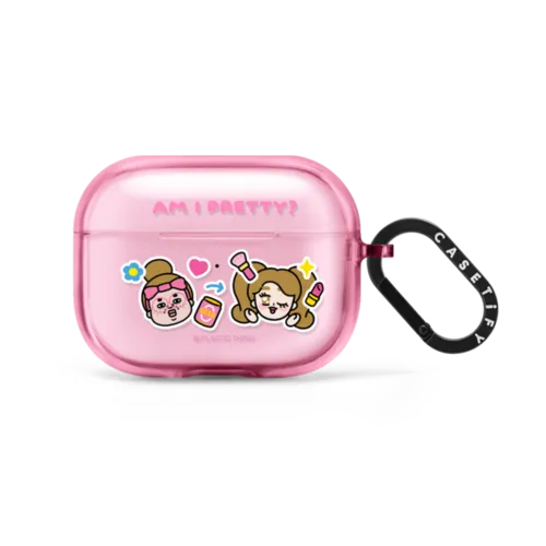 Am I Pretty? | AirPods Pro 2 / Earbuds Impact Case / Pink Fizz | Image 1