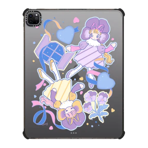 violet flower | iPad Pro 12.9-inch (5th/6th gen) / iPad Impact Case / Black | Image 1