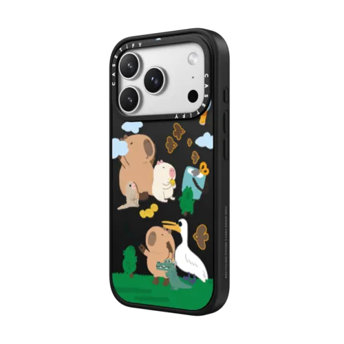 Touring Capybara | iPhone 17 Pro Max / Impact Case MagSafe Compatible / Matte Black | Image 2