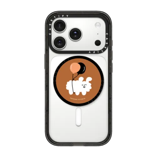 Dog Cloud With Balloon | Snappy Grip Stand / Snappy Grip Stand MagSafe Compatible / Black | Image 1