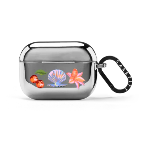 Tropical Cherry | AirPods Pro 2 / Earbuds Mirror Case / Silver | Image 1