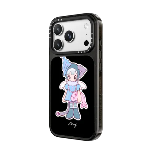 blue kitty | iPhone 18 Pro Max / Impact Case MagSafe Compatible - Glossy / Glossy Black | Image 2