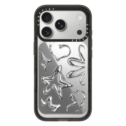 Chrome Doodles | Snappy Cardholder Stand / Snappy Mirror Cardholder Stand MagSafe Compatible / Silver | Image 1