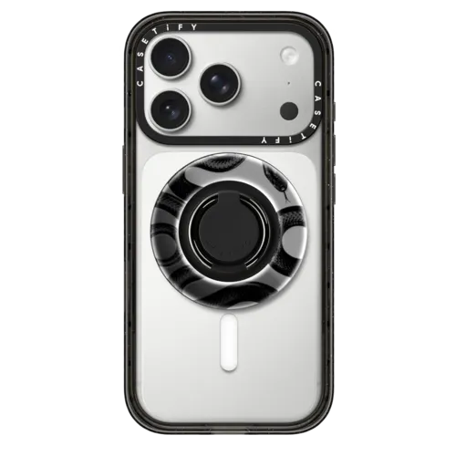 Black Kingsnake | Snappy Ring Holder / Snappy Mirror Ring Holder MagSafe Compatible / Silver | Image 1