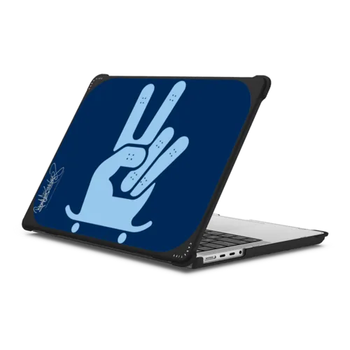 RM Peace Sign Skateboard | MacBook Pro 14-inch (M1 - M5) / MacBook Bounce Case / Black | Image 1