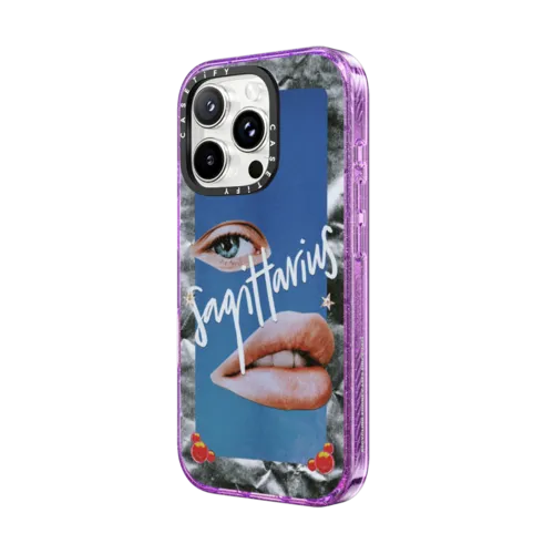 Sagittarius | iPhone 16 Pro Max / Impact Case MagSafe Compatible / Glitter Purple | Image 2
