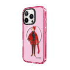 Slowboy in holiday tartan | iPhone 16 Pro Max / Impact Case MagSafe Compatible / Pink Fizz | Image 2