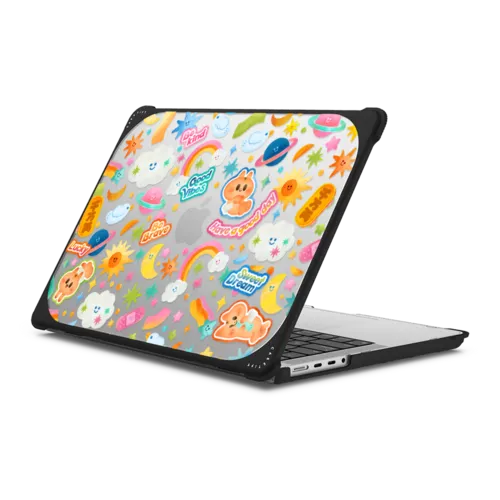 Good Vibes Good Day | MacBook Pro 14-inch (M1 - M5) / MacBook Bounce Case / Black | Image 1