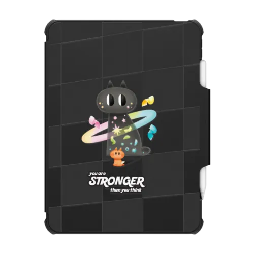 You Are Stronger Than You Think | iPad Pro 11-inch (3rd/4th gen) / iPad Impact Folio Case / Black | Image 1