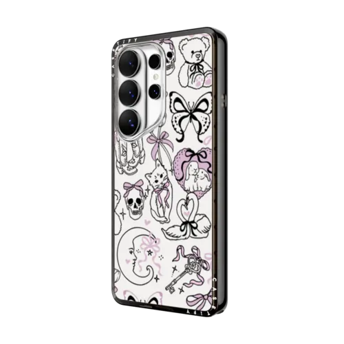 Bow Coquette Stickers | Galaxy S26 Ultra / Compact Magnetic Case / Black | Image 2