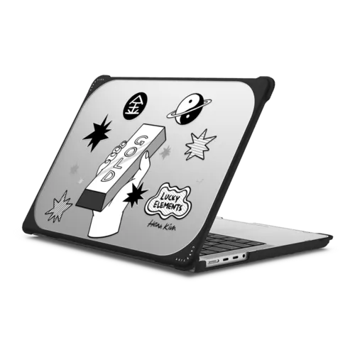 5 Elements : METAL | MacBook Pro 14-inch (M1 - M5) / MacBook Bounce Case / Black | Image 1
