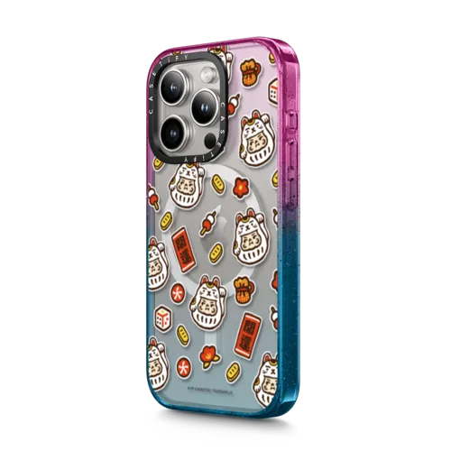 PP Baby Lucky Cat Sticker Case | iPhone 15 Pro Max / Impact Case MagSafe Compatible / Cotton Candy | Image 2