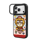PP Baby Yummy Tiger Case | iPhone 17 Pro Max / Mirror Ring Stand Case MagSafe Compatible / Silver on Black | Image 2