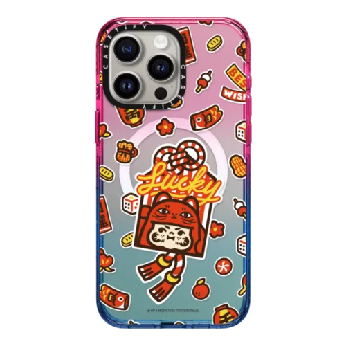 PP Baby Lucky Omamori Sticker Case | iPhone 15 Pro Max / Impact Case MagSafe Compatible / Cotton Candy | Image 1