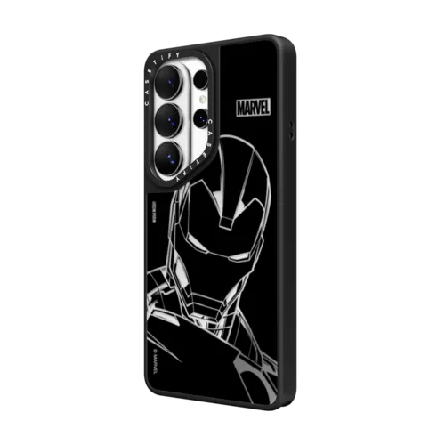 Iron Man Case - Black | Galaxy S26 Ultra / Mirror Magnetic Case / Silver on Black | Image 2