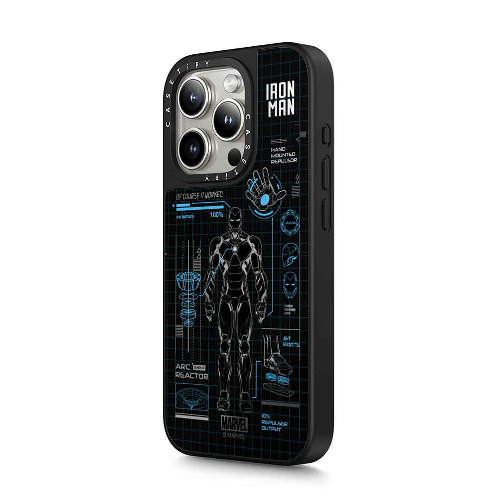 Iron Man Blue Print Tech Case - Blue