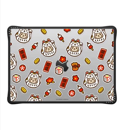 PP Baby Lucky Cat Sticker Macbook Case | MacBook Pro 14-inch (M1 - M5) / MacBook Impact Case / Black | Image 2