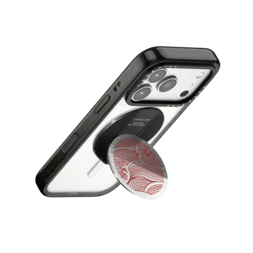 Red Auspicious Cloud Snappy Grip Stand | Snappy Grip Stand / Snappy Mirror Grip Stand MagSafe Compatible / Silver | Image 3