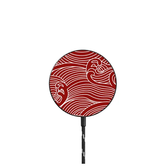 Red Auspicious Cloud Magnetic Wireless Charger | Image 1