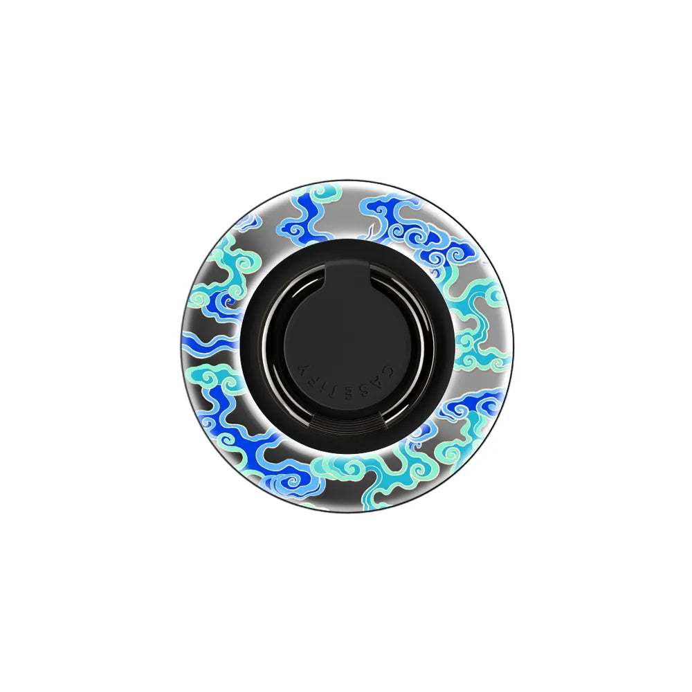 Blue Auspicious Clouds Snappy Ring Holder