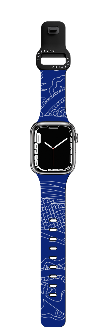 Blue Phoenix Watch Band | Apple Watch Series 7-9 (45mm) / Impact Band / Black | Image 1
