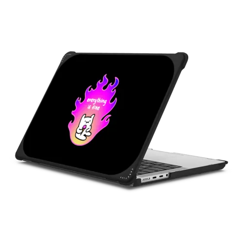 FIRE | MacBook Pro 14-inch (M1 - M5) / MacBook Bounce Case / Black | Image 1