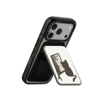 overthinking cat | Snappy Cardholder Stand / Snappy Mirror Cardholder Stand MagSafe Compatible / Silver | Image 3