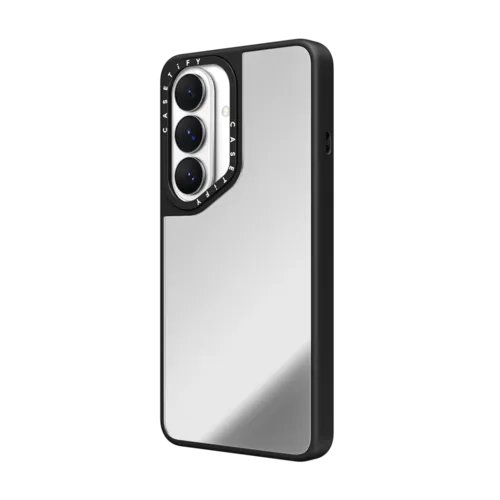 Custom Phone Case | Galaxy S26+ / Mirror Magnetic Case / Silver on Black | Image 2