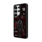 Iron Man Blue Print Tech Case - Red | Galaxy S26 Ultra / Mirror Magnetic Case / Silver on Black | Image 2